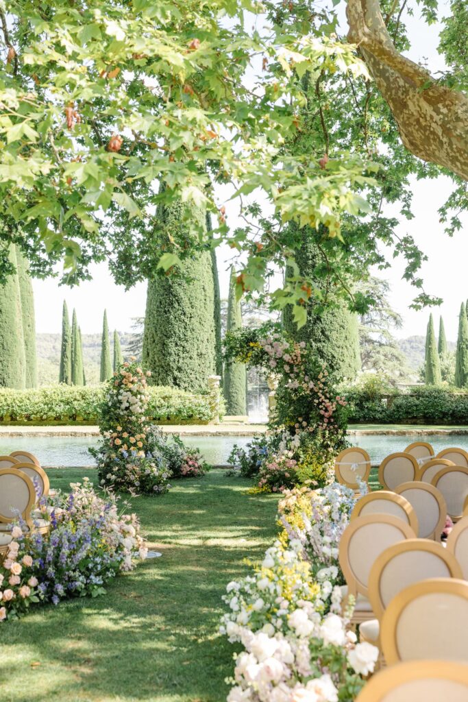 Enhancing the beauty of a wedding venue in France with thoughtful, luxury design.