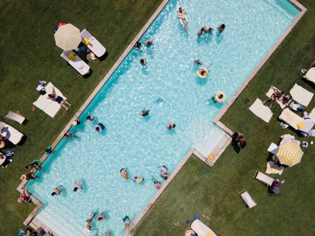 Farewell pool party in the South of France. Aaron Slims inspired pool party in Provence.